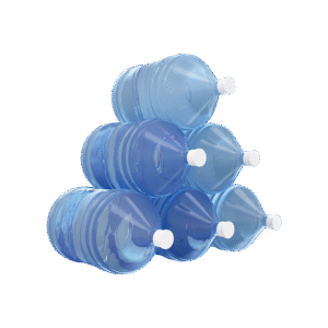 Small bottles of mineral water