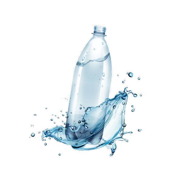 Three bottles of mineral water